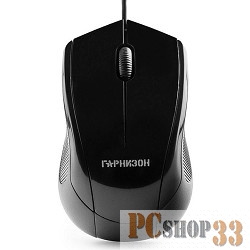Мышь Гарнизон GM-200, USB, чип- Х, черный, 1000 DPI, 2кн.+колесо-кнопка