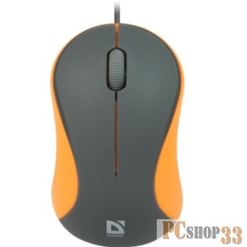 Мышь Defender Accura MS-970 серый+оранжевый, Проводная оптическая мышь, 3кнопки,100052971