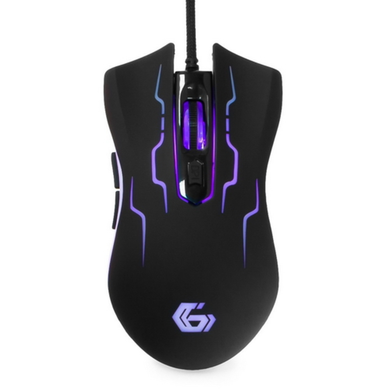 Мышь Gembird MG-540 USB {5кнопок+колесо-кнопка, 3200DPI, подсветка, ПО для макросов, кабель ткан. 1.75м}