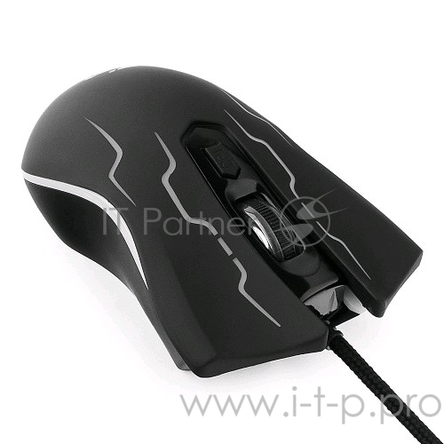 Мышь Gembird MG-540 USB {5кнопок+колесо-кнопка, 3200DPI, подсветка, ПО для макросов, кабель ткан. 1.75м}