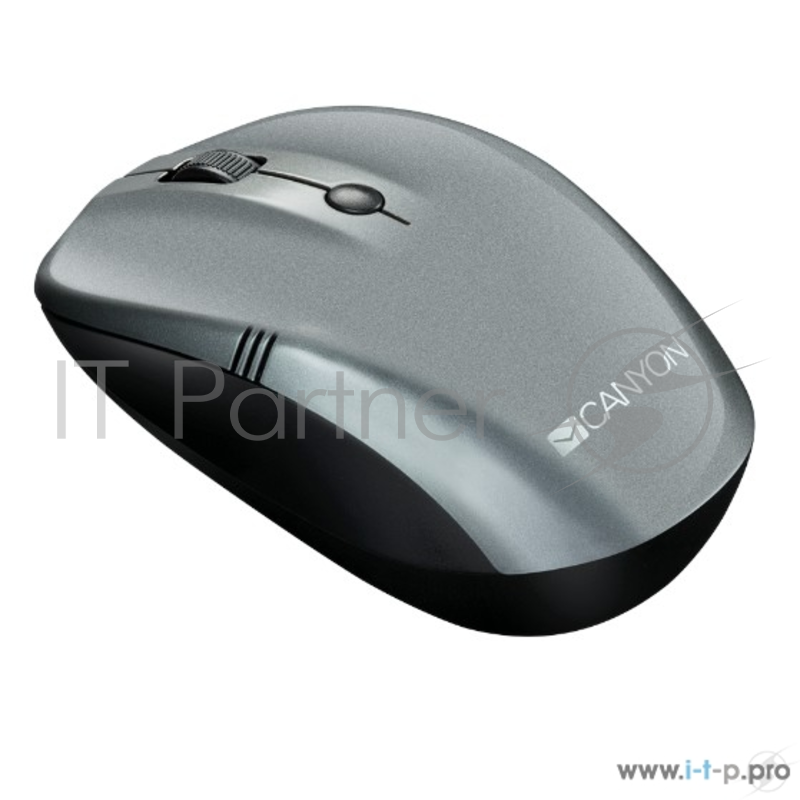 Клавиатуры, мыши CANYON CNE-CMSW03DG Мышь беспроводная оптическая, 4 кнопки, разрешение 800/1200/1600 dpi