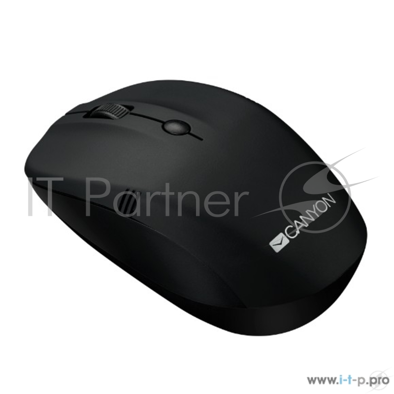 Клавиатуры, мыши CANYON CNE-CMSW03B Мышь беспроводная оптическая, 4 кнопки, разрешение 800/1200/1600 dpi