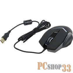 Мышь Oklick 825G черный/синий оптическая (3200dpi) USB игровая (5but) 359379