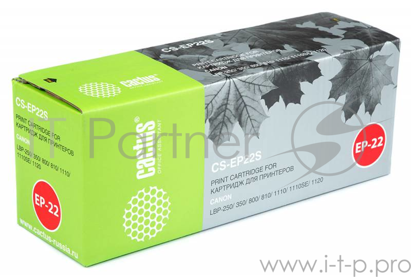 Тонер Картридж Cactus CS-EP22S черный для Canon LBP-250 350 800 810 1110 1110SE 1120 (2500стр.)