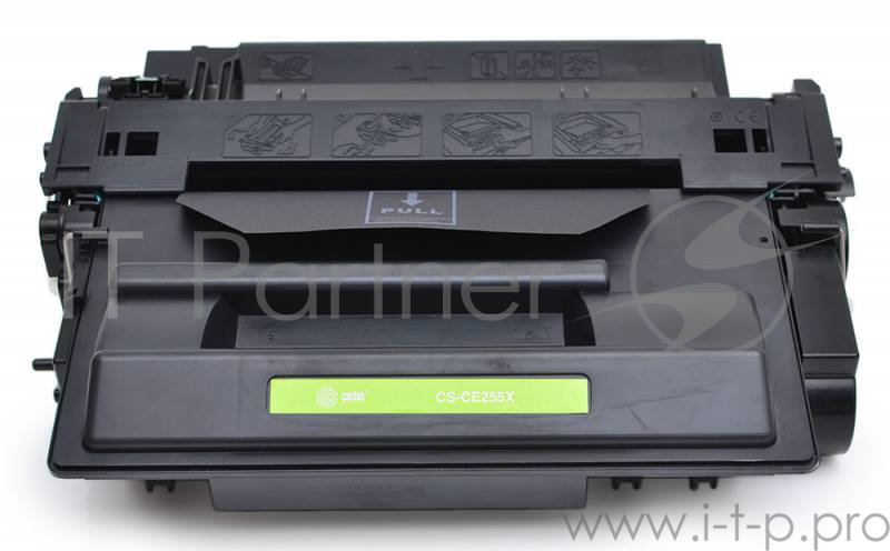 Тонер картридж CACTUS CS-CE255X/XS для принтеров HP LaserJet P3015, черный, 12500 стр.