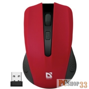 Мышь Defender Accura MM-935 Red USB 52937{Беспроводная оптическая мышь, 4 кнопки,800-1600 dpi}