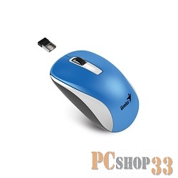 Мышь Genius NX-7010 WH+Blue Metallic style. 2.4Ghz wireless BlueEye mouse 1200 dpi powerful BlueEye 31030114110