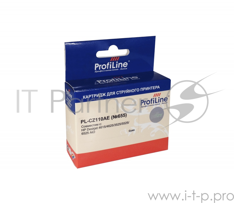 Картридж PL-CZ110AE №655 для принтеров HP Deskjet 4615/4625/3525/5525/6525 AiO Cyan водн ProfiLine