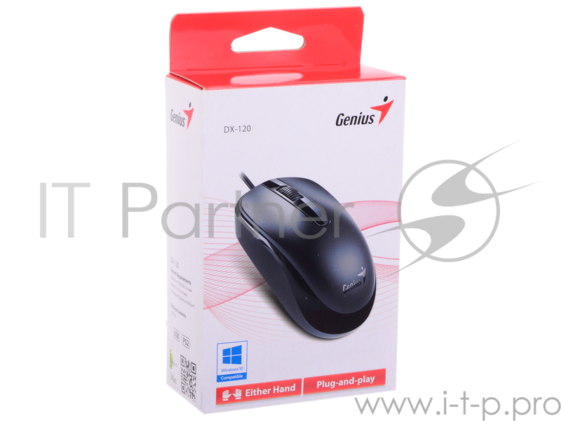 Мышь Genius DX-120 Black USB, оптическая, 1000 dpi 31010105100