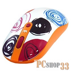 Мышь CROWN CMM-926W, circles CM000001040 {беспроводная, оптическая,1000/1600 dpi, USB, 3 кн-ки и кн-ка смены DPI}