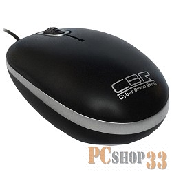 Мышь CBR CM 180 Black черно-серебристая USB, Мышь 1000dpi, офисн., провод 1,3м