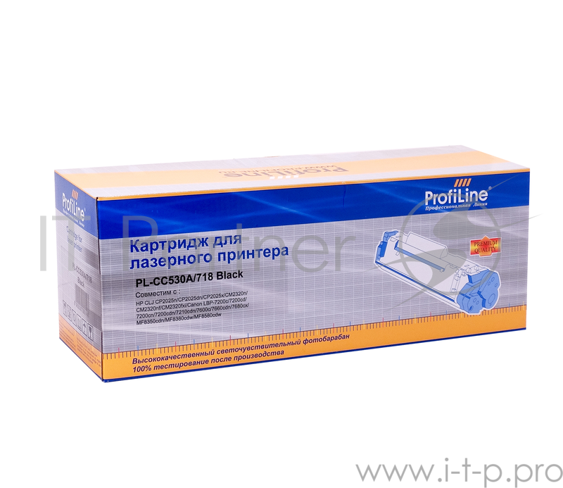 Картридж PL-CC530A/718 для принтеров HP CLJ CP2025n/CP2025dn/CP2025x/CM232 LBP-7200C/7210CDN/MF8350CDN Black 3500 копий ProfiLine