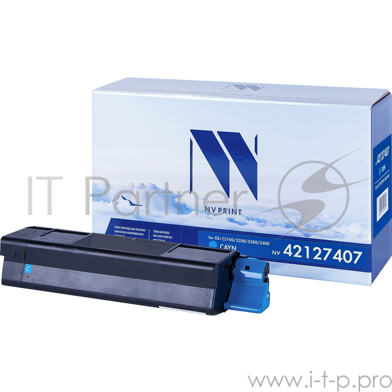 Картридж NV Print совместимый Oki C5100/5200/5300/5400 Cyan для C5100/5200/5300/5400 42127407 (5000k)