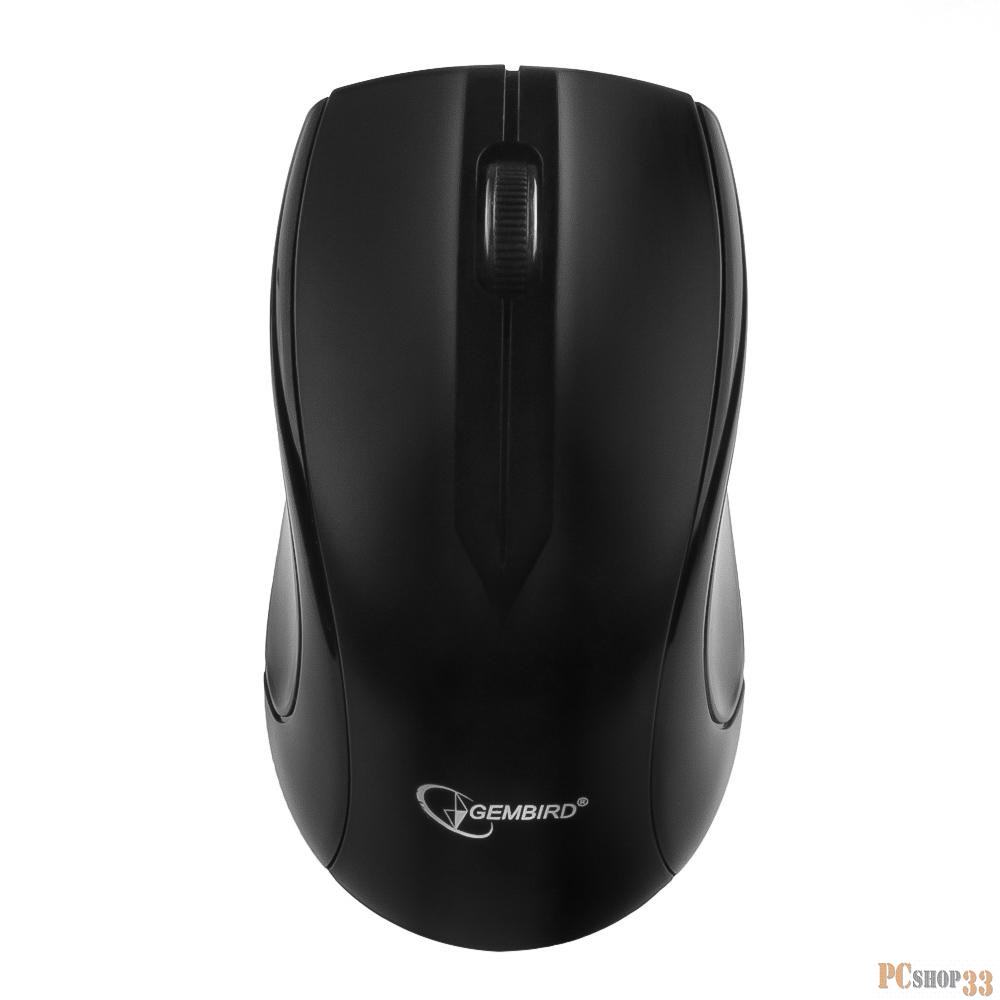 Мышь Gembird MUSW-320 Black USB {Мышь беспроводная, 2кнопоки+колесо-кнопка, 2.4ГГц, 1000 dpi}