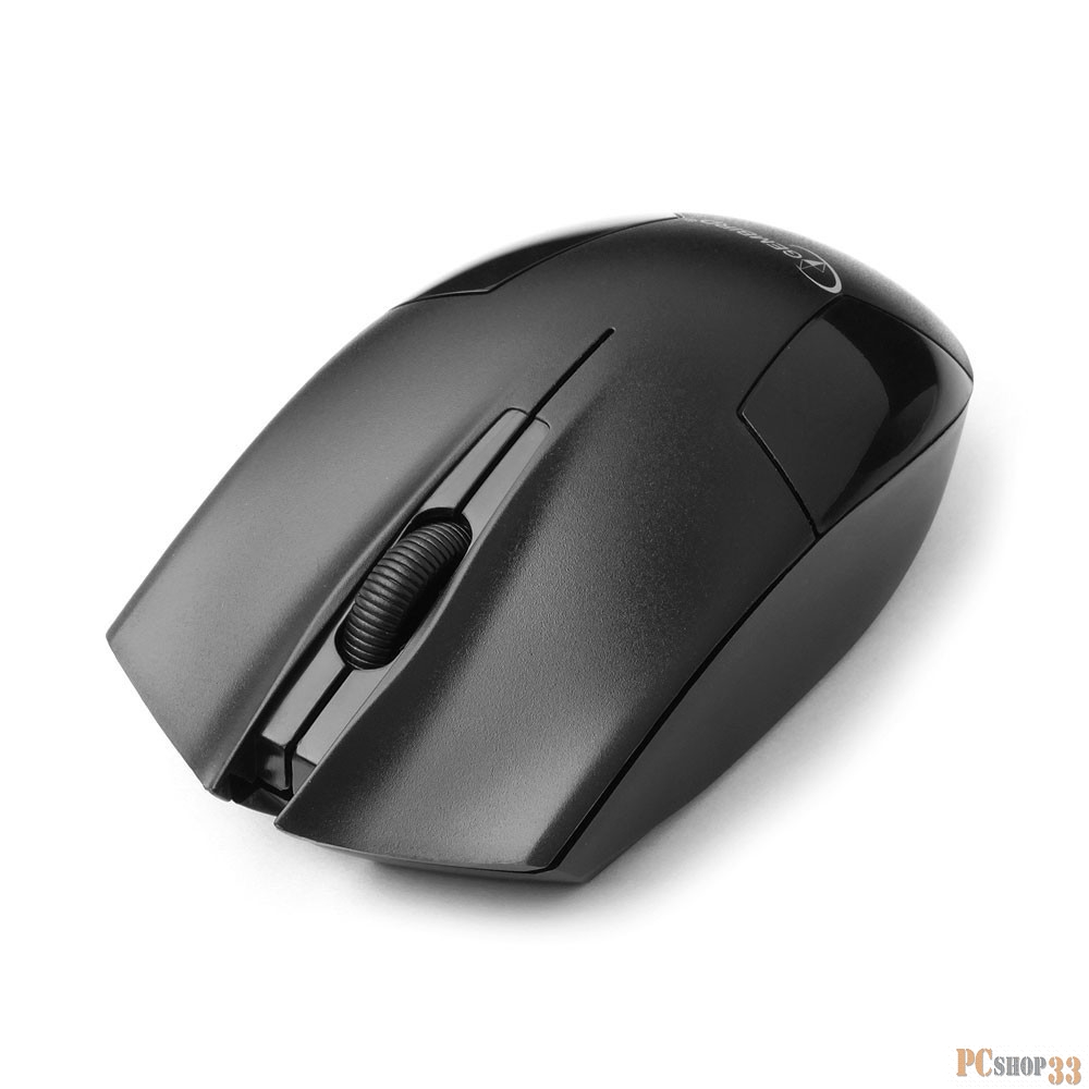 Мышь Gembird MUSW-300 Black USB {Мышь беспроводная, 2кнопки+колесо-кнопка, 2.4ГГц, 1000 dpi}