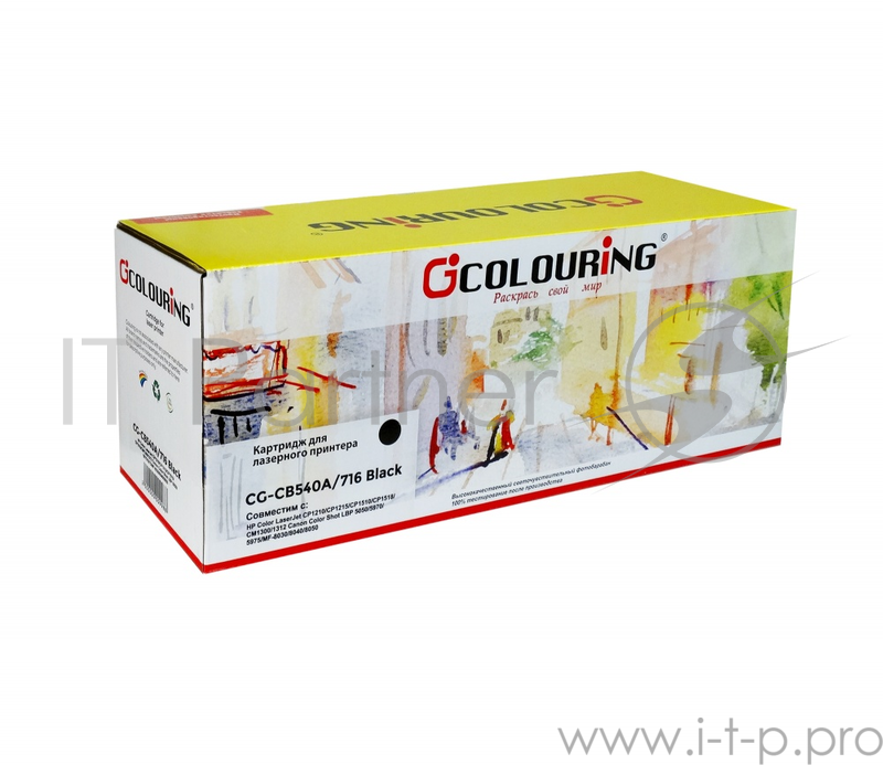 Картридж CG-CB540A/716 для принтеров HP Color LaserJet CP1210/CP1215/CP1510/CP1518/CM Color Shot LBP 5050/5970/5975/MF-8030/8040/80 Black