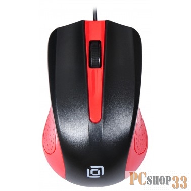 Мышь Oklick 225M черный/красный Мышь оптическая (1200dpi) USB (3but) 288237