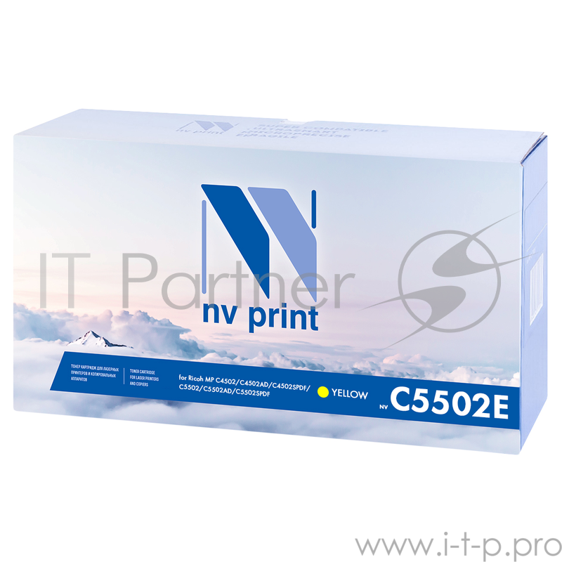 Тонер-картридж NVPrint совместимый Ricoh Type MP C5502E желтый для MP C4502/C4502AD/C4502SPDF/C5502/ (22500k)