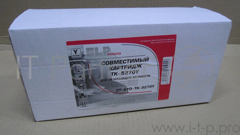 Тонер-картридж для Kyocera Ecosys M6230cidn/M6630cidn/P6230cdn yellow TK-5270Y 6K (С ЧИПОМ) (ELP Imaging®)