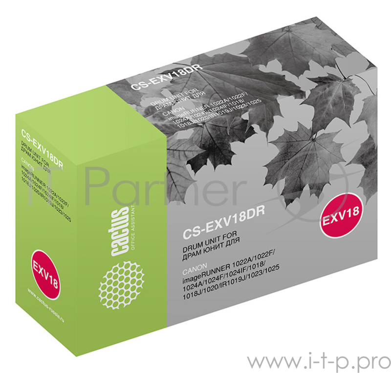 Картридж Cactus CS-EXV18DR черный (26900стр.) для Canon IR 1022A/1022F/1024A/1024F/1024IF