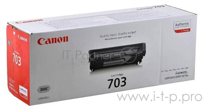 Тонер-картридж Canon 703 (7616A005) Black черный, 2000 стр, для LBP-2900/3000