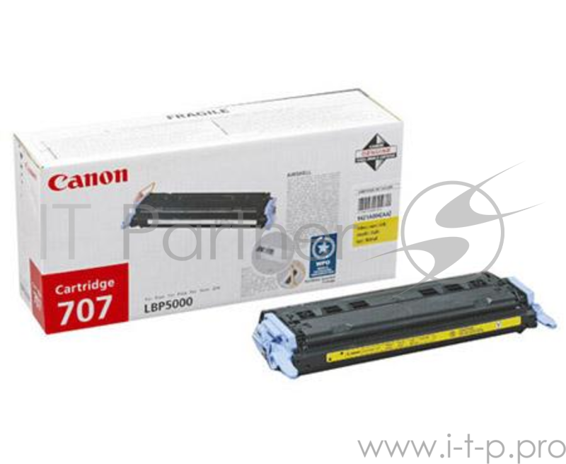 Тонер-картридж Canon 707Y (9421A004) Yellow желтый, 2000 стр., для LBP 5000/5100