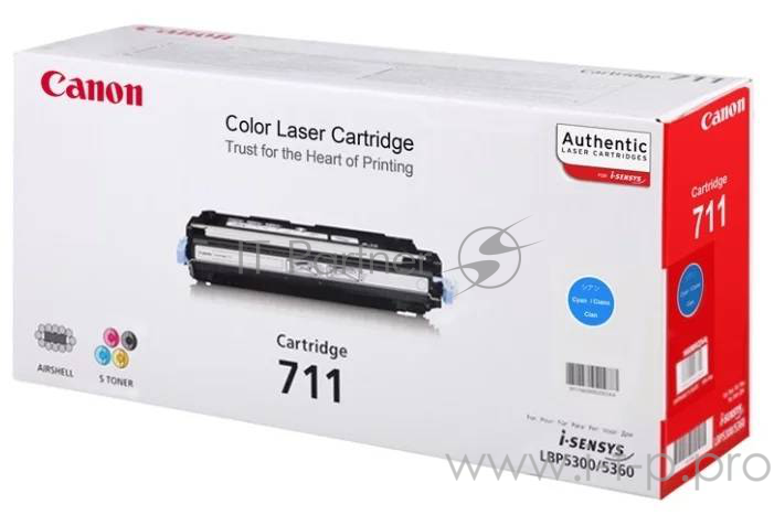 Тонер-картридж Canon 711C (1659B002) Cyan голубой, 6000 стр., для LBP5300/5360