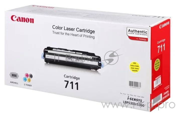 Тонер-картридж Canon 711Y (1657B002) Yellow желтый, 6000 стр., для LBP5300/5360