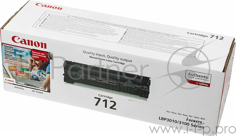 Тонер-картридж Canon Cartridge 712 (1870B002/1870A002), черный, 1500 стр., для LBP-3010/3100