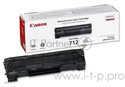 Тонер-картридж Canon Cartridge 712 (1870B002/1870A002), черный, 1500 стр., для LBP-3010/3100