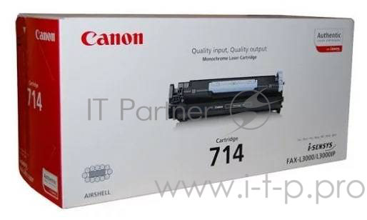 Тонер-картридж Canon 714 (1153B002) Black черный, 4500 стр., для FAX L3000/3000IP
