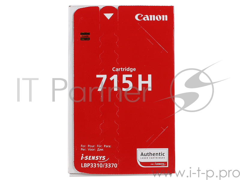 Тонер-картридж Canon Cartridge 715H 7K (1976B002) Black черный, 7000 стр., для LBP3310/3370