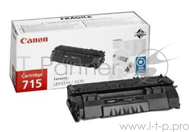 Тонер-картридж Canon Cartridge 715 3K (1975B002) Black черный, 3000 стр., для LBP-3310/3370