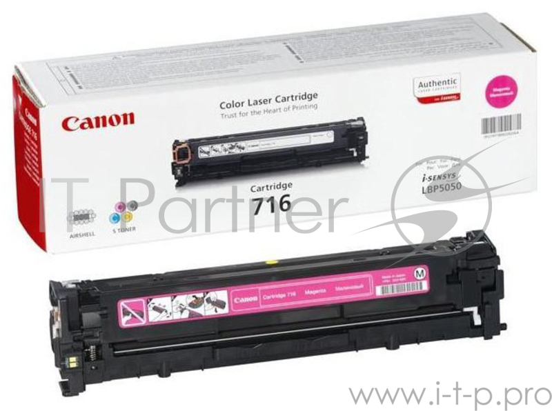 Тонер-картридж Canon Cartridge 716M (1978B002) Magenta пурпурный, 1500 стр., для LBP-5050/5050N