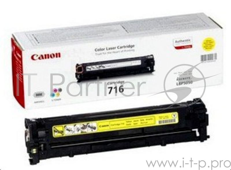 Тонер-картридж Canon Cartridge 716Y (1977B002) Yellow желтый, 1500 стр., для LBP-5050/5050N