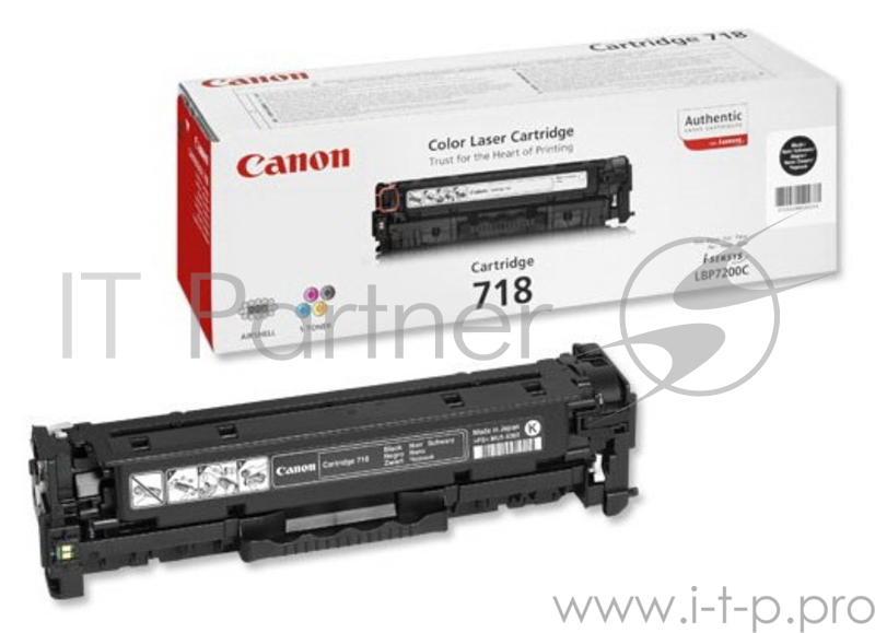 Тонер-картридж Canon Cartridge 718BK (2662B002) Black черный, 3400 стр., для LBP7200/MF8330/8350