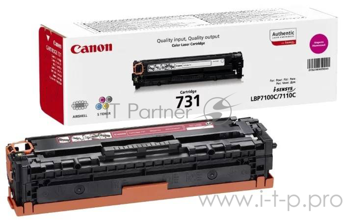 Тонер-картридж Canon Cartridge 731M (6270B002) Magenta пурпурный, 1500 стр., для LBP7100Cn/7110Cw