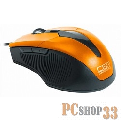 Мышь CBR CM-301 Orange USB, Мышь 2400dpi, эргон, 2 доп.кл.