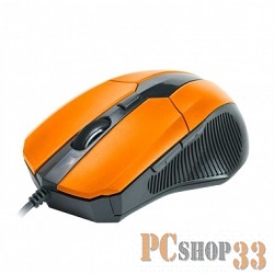 Мышь CBR CM-301 Orange USB, Мышь 2400dpi, эргон, 2 доп.кл.