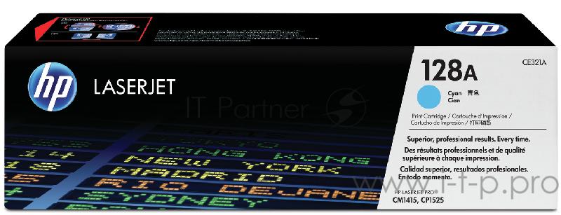 Тонер-картридж HP CE321A 128A голубой для CLJ Pro CM1415FN/CM1415FNW/CP1525N/CP1 1300 стр.