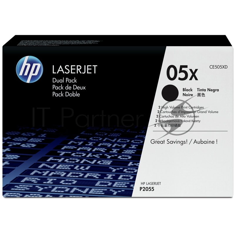 Расходные материалы HP CE505XD Картридж ,Black{LJ P2055, Black, (2 x 6500 стр)}