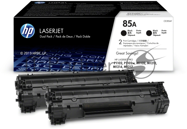 Картридж HP CE285AF/CE285AD черный, для P1102/P1102w, M1132/M1212nf, 1130/1217, двойная упаковка (2 HP85A x 1600стр.)