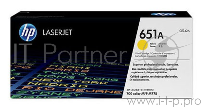 Расходные материалы HP CE342A Картридж 651A ,Yellow{LaserJet 700 Color MFP 775, Yellow, (16000стр.)}