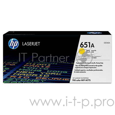 Расходные материалы HP CE342A Картридж 651A ,Yellow{LaserJet 700 Color MFP 775, Yellow, (16000стр.)}