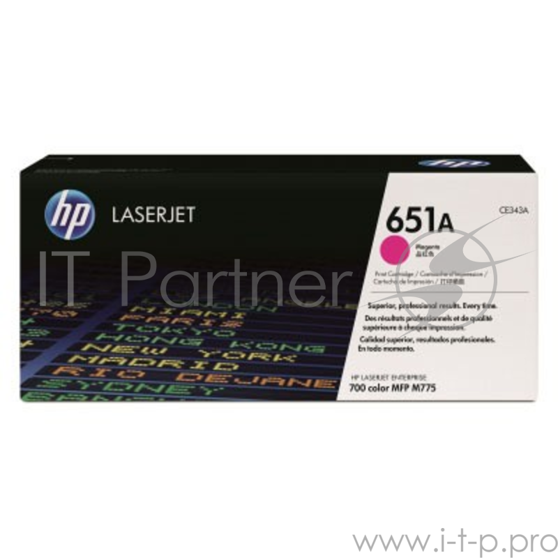 Расходные материалы HP CE343A Картридж 651A ,Magenta{LaserJet 700 Color MFP 775, Magenta, (16000стр.)}