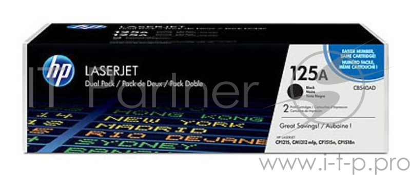 Расходные материалы HP CB540AD Картридж ,Black{LJ P1215/1515, Black, (2200стр.), 2-pack}