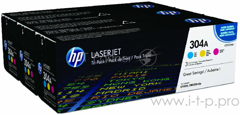 Расходные материалы HP CF372AM Картридж ,Cyan, Magenta, Yellow{Color Laser Jet CP2025, CM2320mfp, Tri-pack, Cyan, Magenta, Yellow}