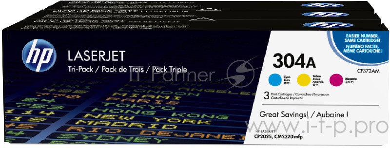 Расходные материалы HP CF372AM Картридж ,Cyan, Magenta, Yellow{Color Laser Jet CP2025, CM2320mfp, Tri-pack, Cyan, Magenta, Yellow}