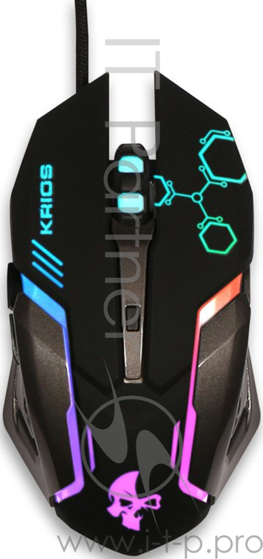 Клавиатуры, мыши Jet.A KRIOS JA-GH31 USB {Проводная игровая мышь, 800/1200/1600/2400dpi, 6 кнопок, LED-подсветка, кабель 1.7м}