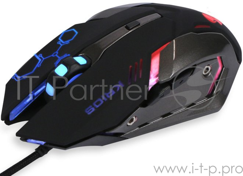 Клавиатуры, мыши Jet.A KRIOS JA-GH31 USB {Проводная игровая мышь, 800/1200/1600/2400dpi, 6 кнопок, LED-подсветка, кабель 1.7м}